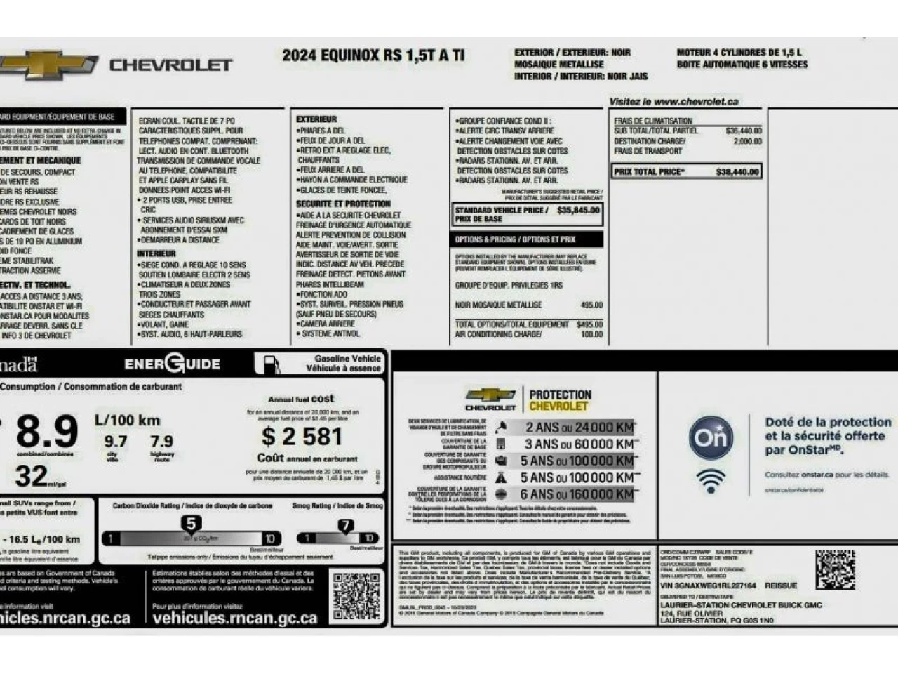 2024 Chevrolet Equinox AWD RS Image principale
