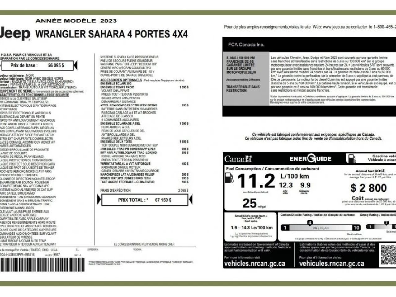 2023 Jeep Wrangler Sahara 4X4 V6 Image principale