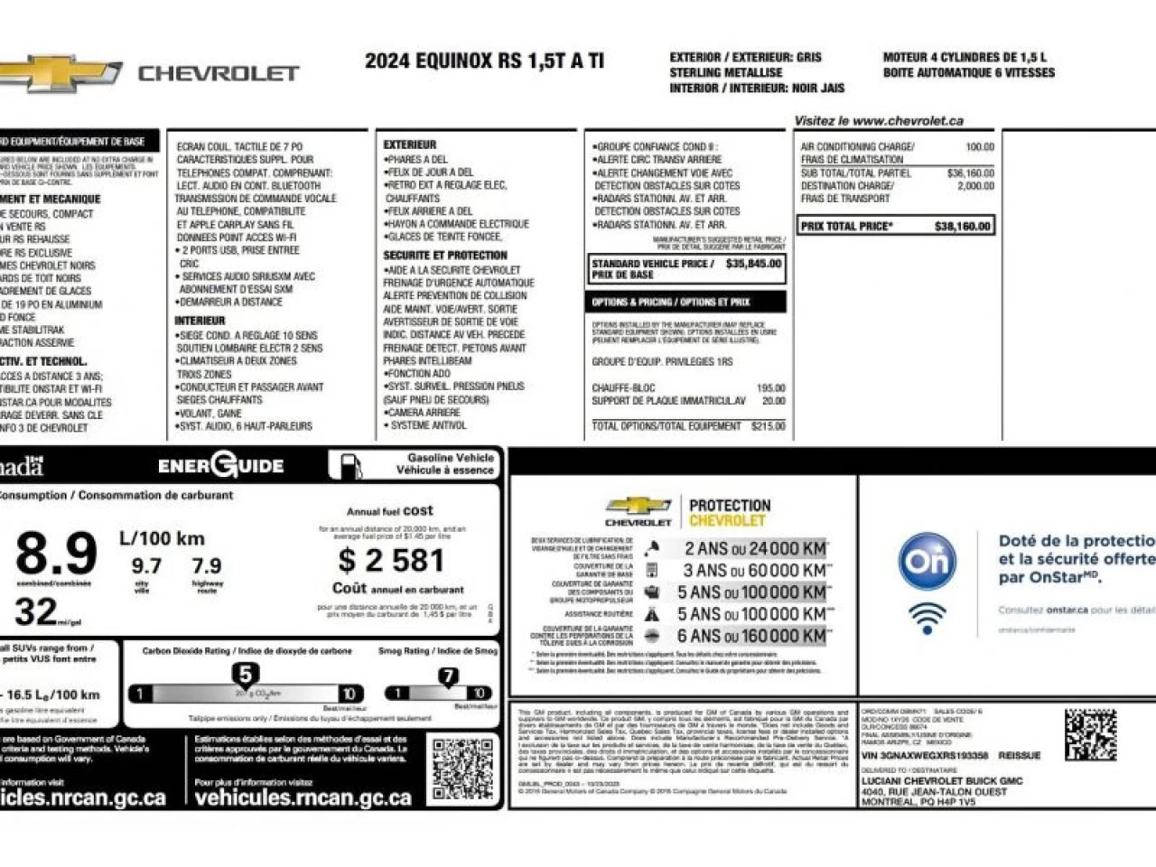 2024 Chevrolet Equinox AWD 4dr RS Image principale